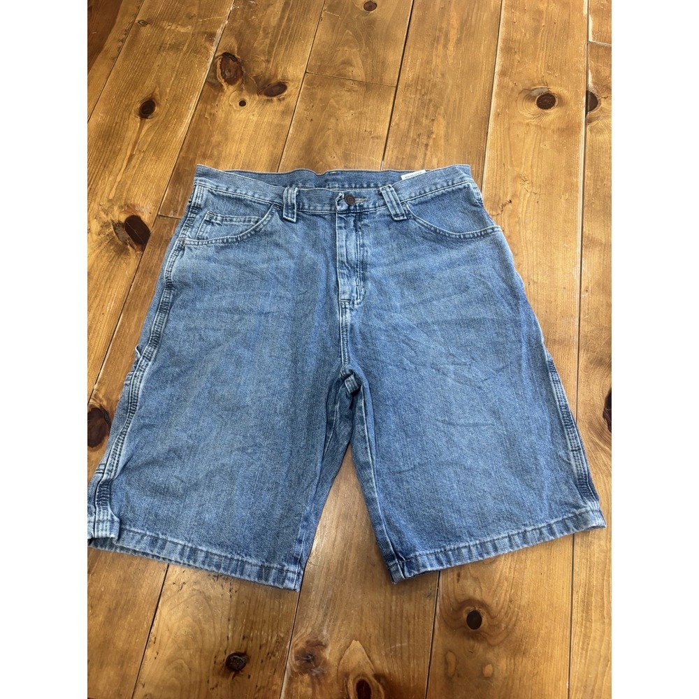 Wrangler Men's Carpenter Denim Shorts Size 33 Medium Wash Workwear